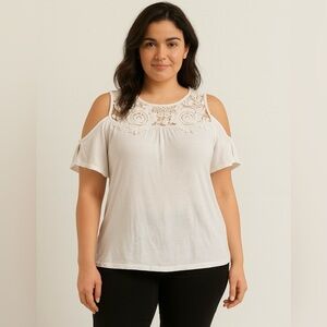 Chic White Lace Women's Blouse